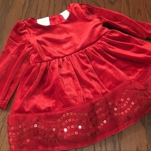 Koala Kids Velour and Sequin Dress Sz 0-3 mo